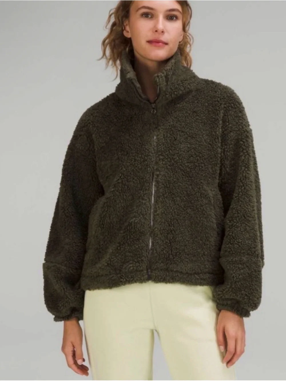 lululemon athletica Olive Sherpa Zip Jacket